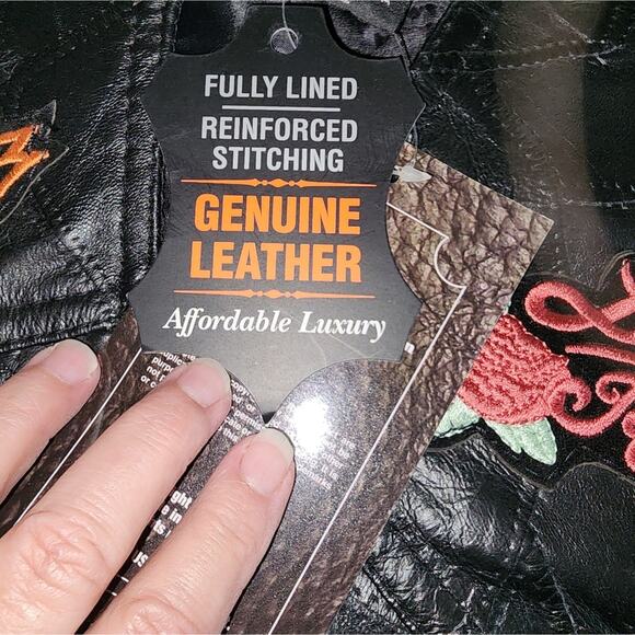 DIAMOND PLATE NWT BUFFALO LEATHER BIKER VEST - Picture 4 of 8